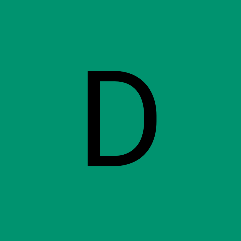 Smaragdgrüner Hintergrund mit dem Buchstaben "D"